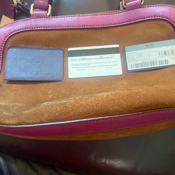 Prada Suede and leather Shoulder Bag - Picture 16 of 16